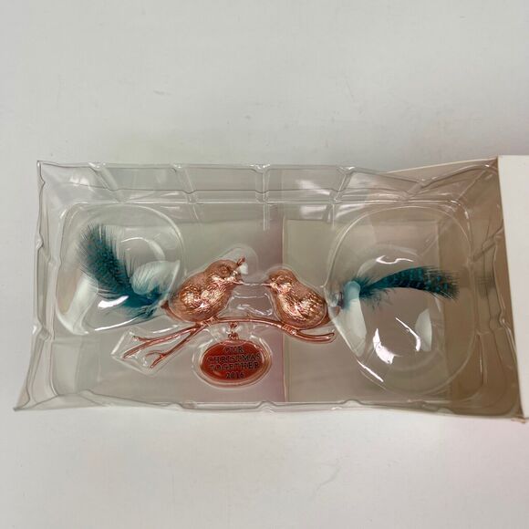 Hallmark Keepsake Our First Christmas Together Metal Feathers Ornament 2016 NEW - Picture 3 of 3